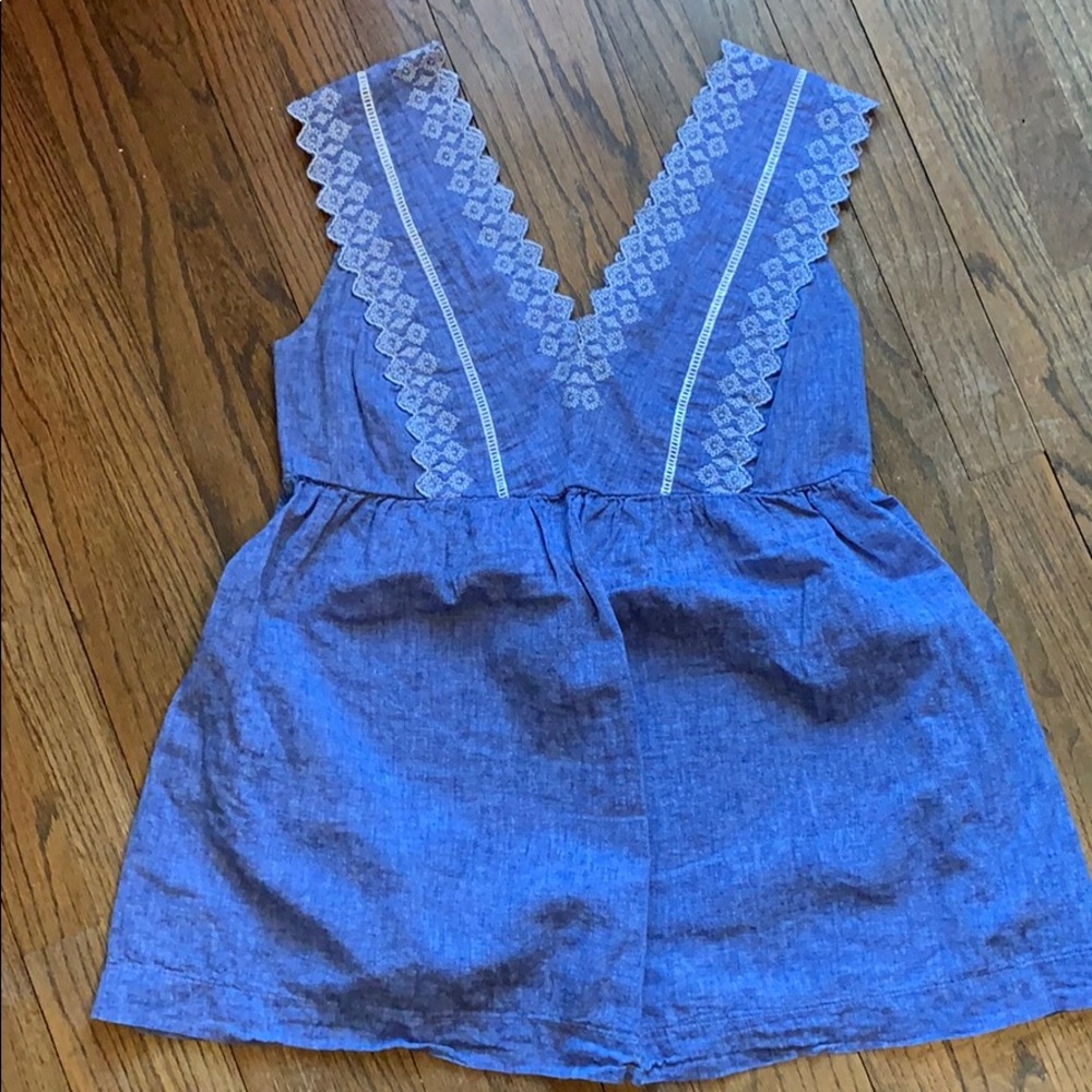 Chambray Maternity Sleeveless Top